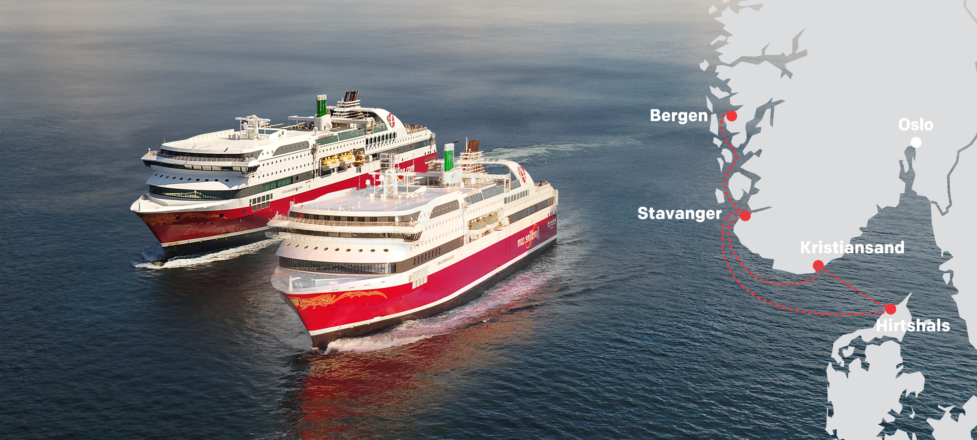 MS Bergensfjord og MS Stavangerfjord.